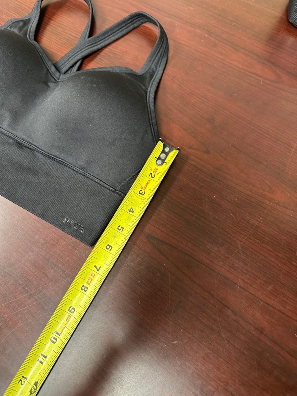 PINK Victoria's Secret Black Seamless Cross-Back Sports Bralette padded - Picture 6 of 9